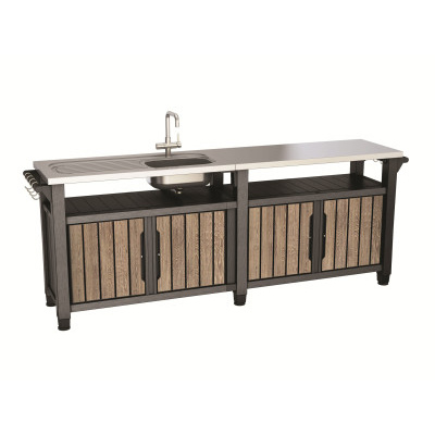 Keter grilovací stolek Deco UNITY 415L jasan
